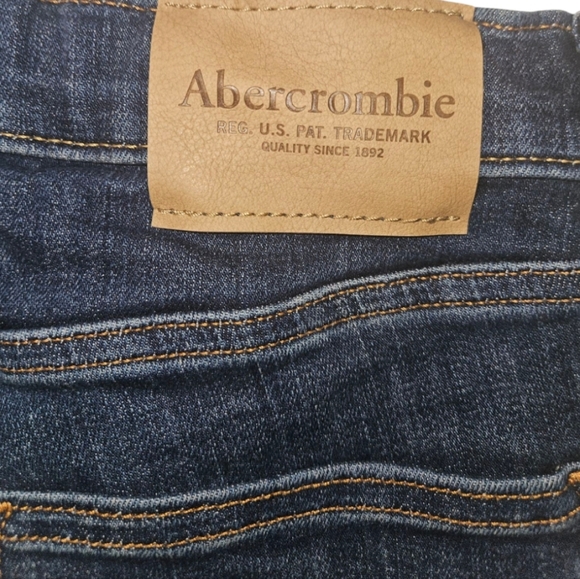 Abercrombie Kids Girls Dark Wash Straight Leg Skinny Jeans - Size 13/14 Long - Picture 5 of 6